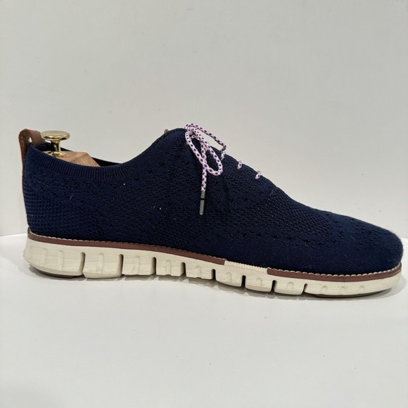 Cole Haan Zerogrand Wingtip Oxford Blue Marine Stitchlite Shoe C24947 Men\'s 10.5 main image 6